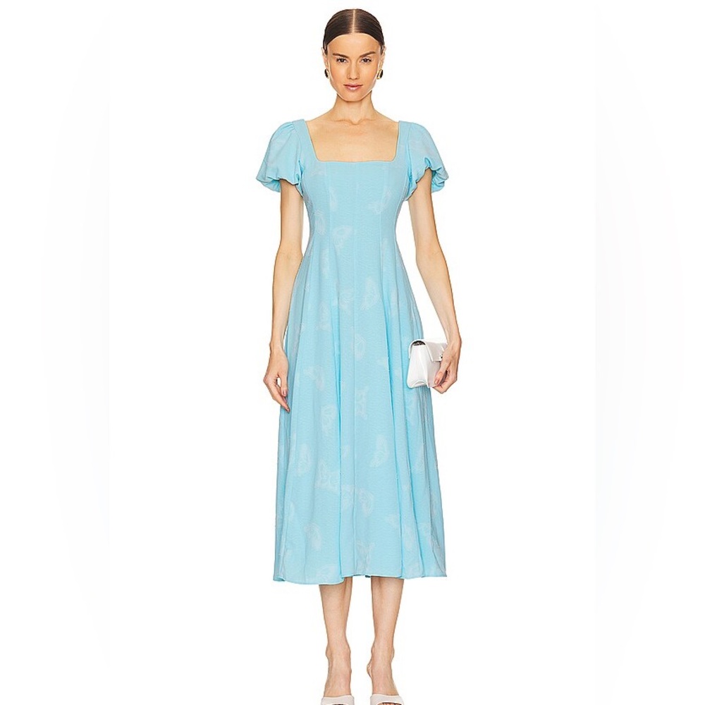Show Me Your MuMu Light Blue Midi Dress